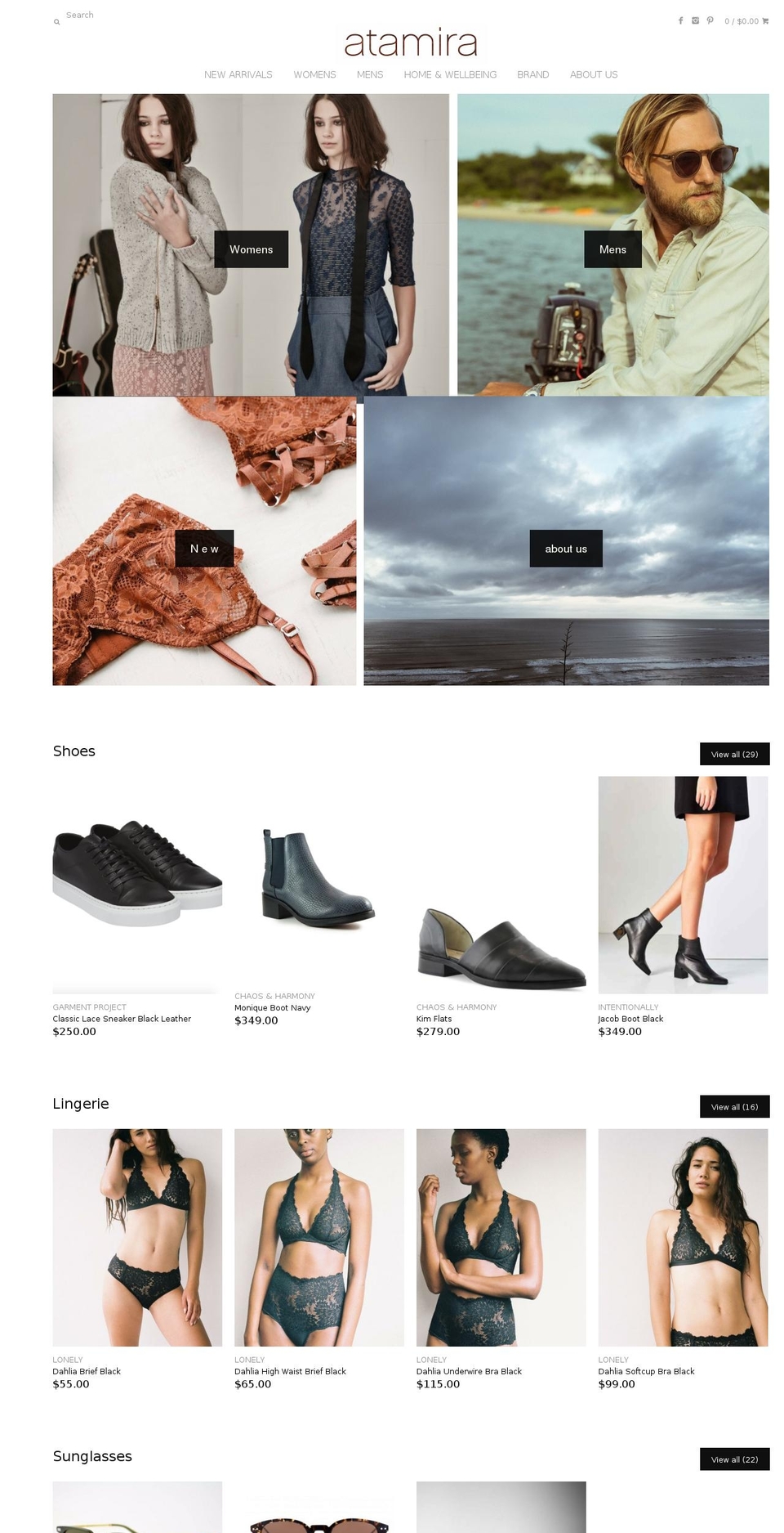 atamira.co.nz shopify website screenshot