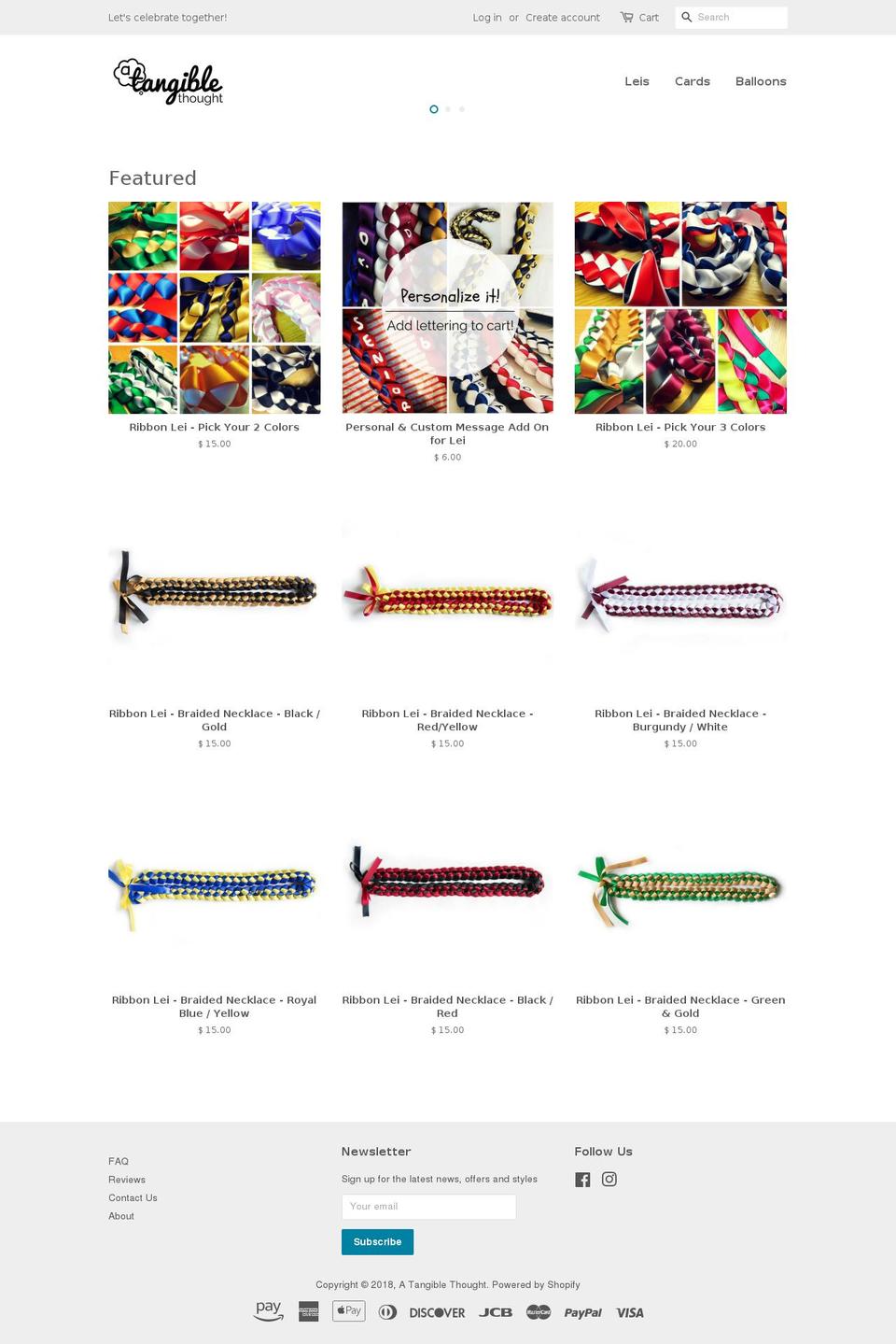 atangiblethought.com shopify website screenshot