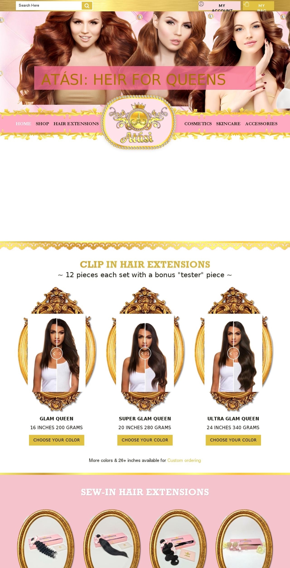 atasibeauty.com — Shopify storefront screenshot
