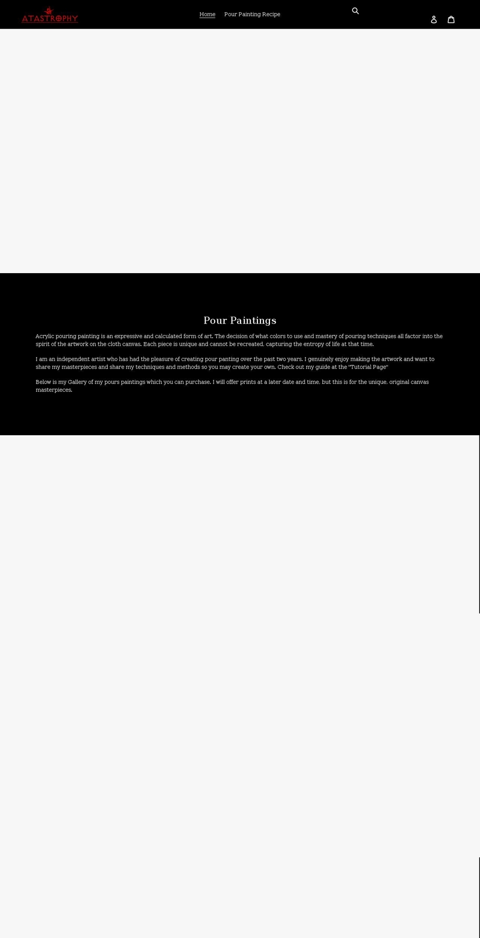 atastrophy.com shopify website screenshot