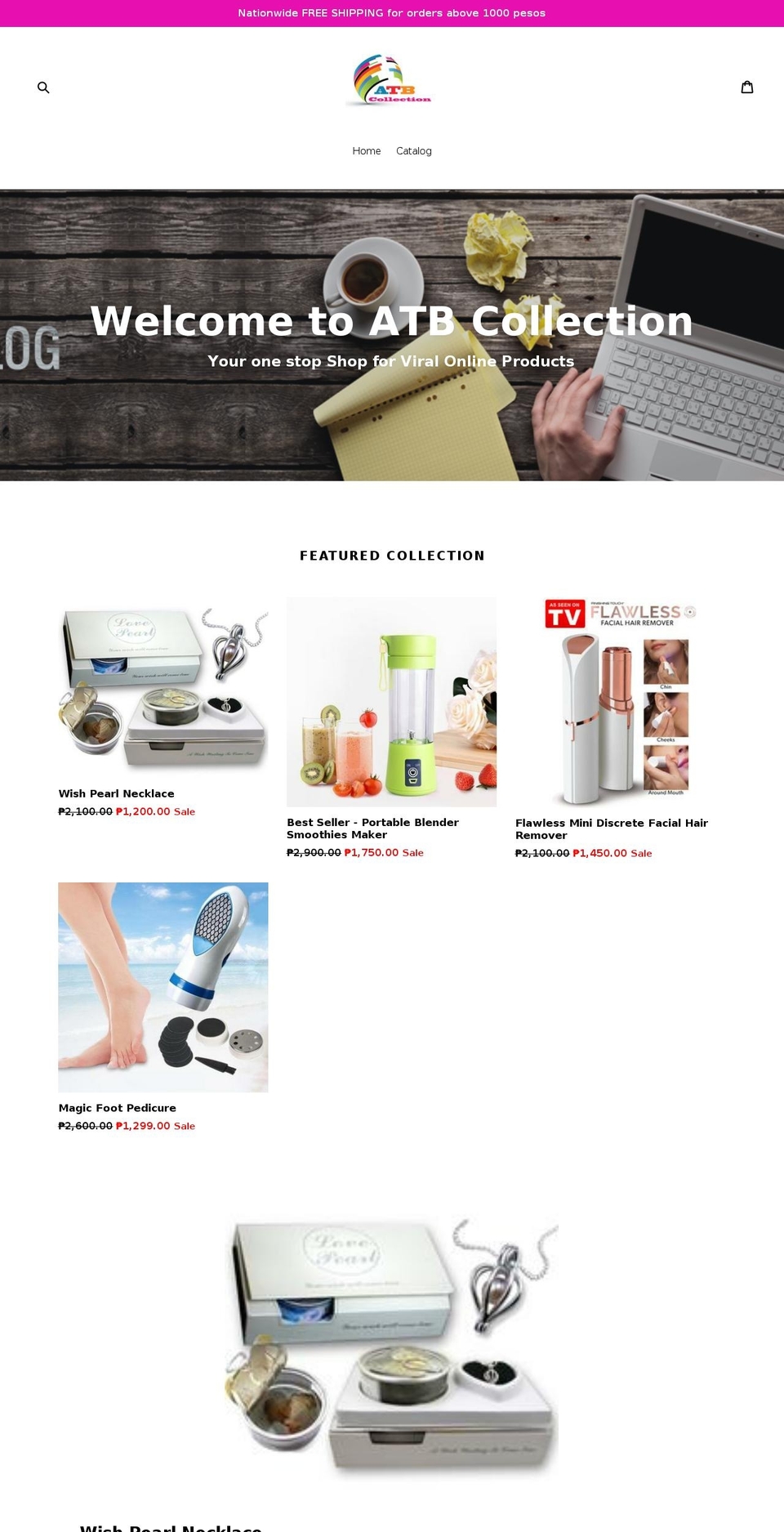 atbcollection.com — Shopify storefront screenshot