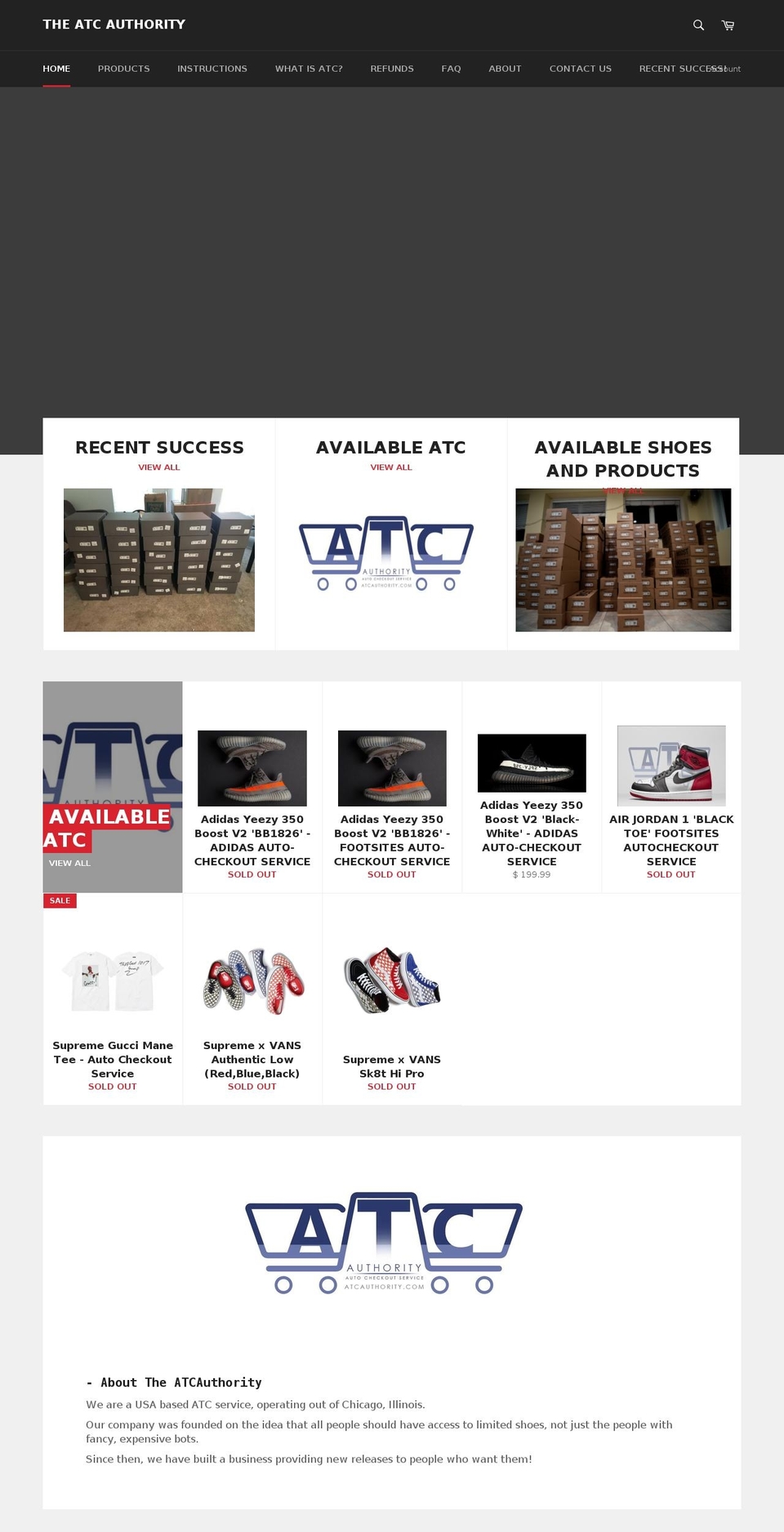 atcauthority.com shopify website screenshot