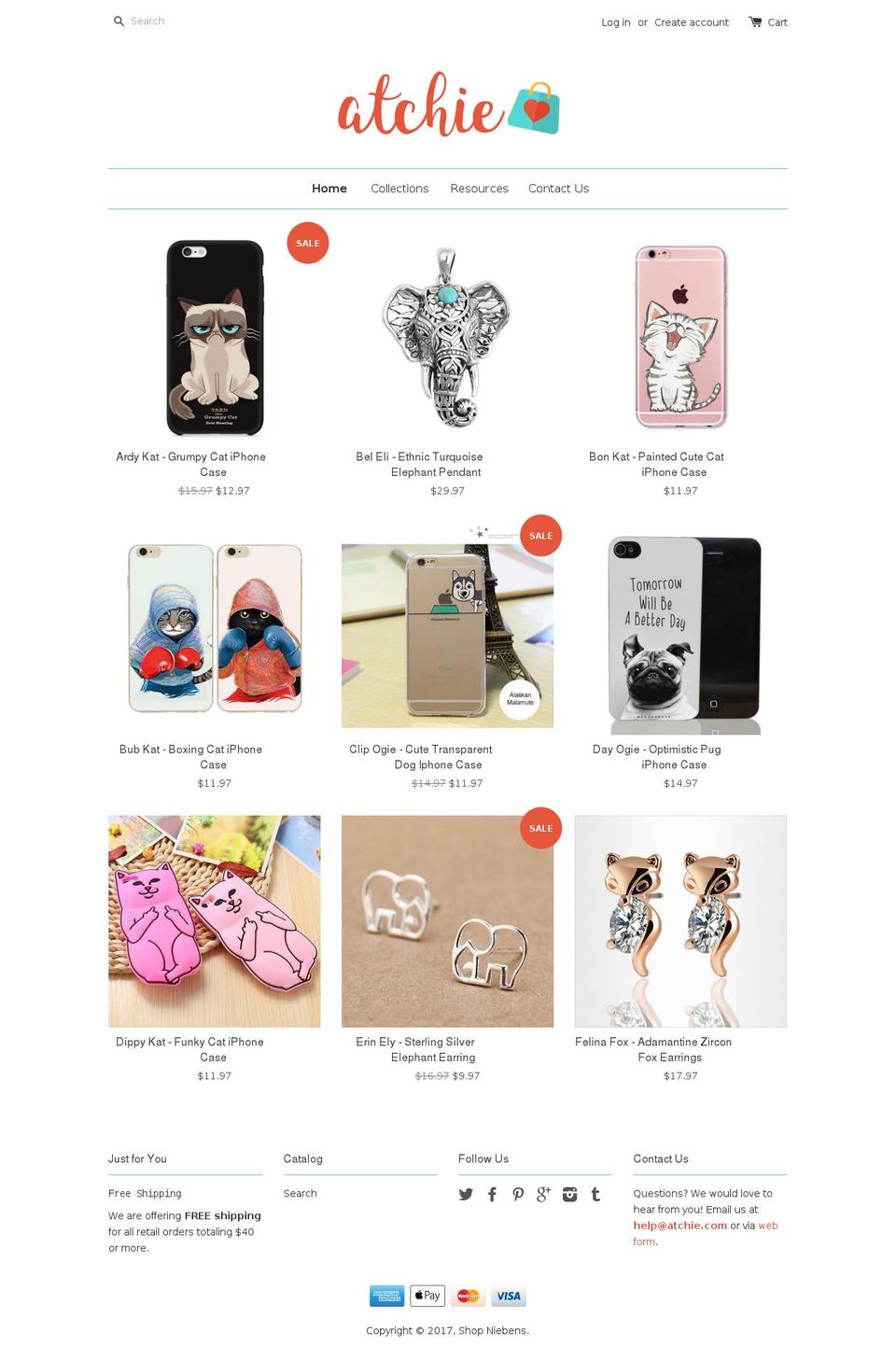 atchie.com shopify website screenshot