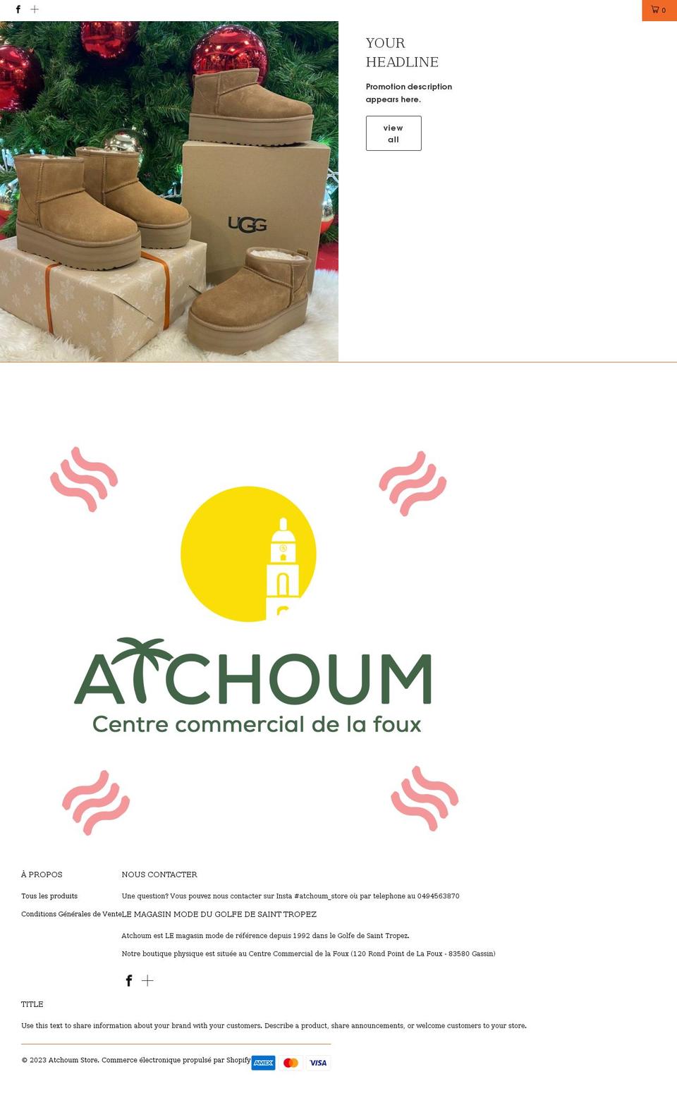 atchoumstore.com shopify website screenshot