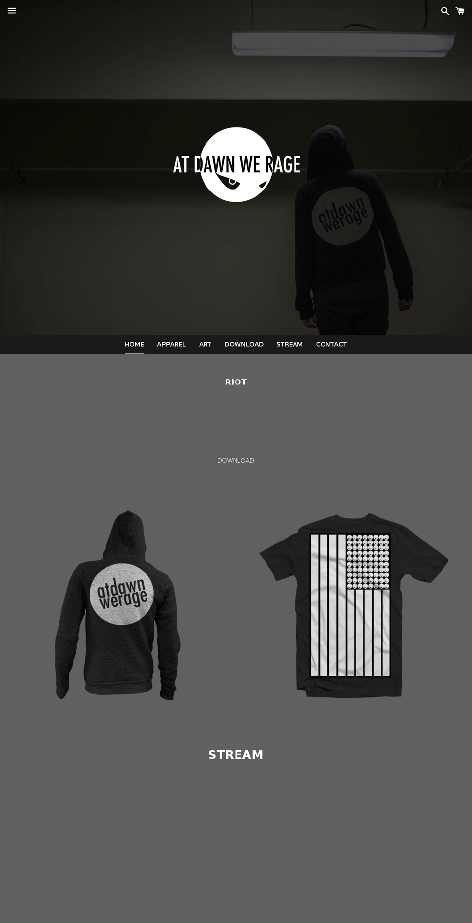 atdawnwerage.com shopify website screenshot