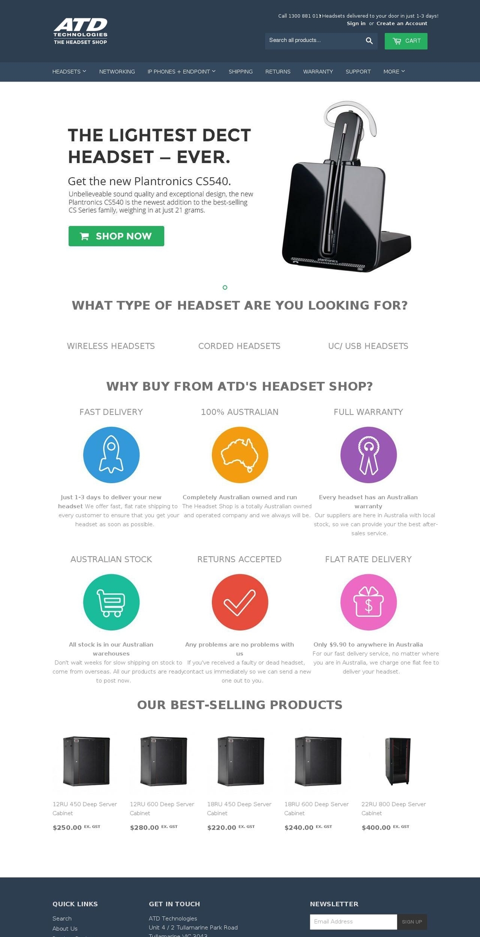 atdtech.com.au shopify website screenshot