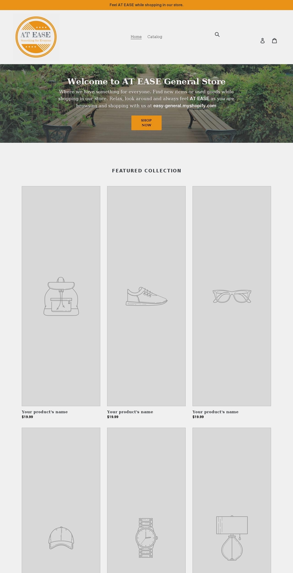 ateasegeneral.com shopify website screenshot