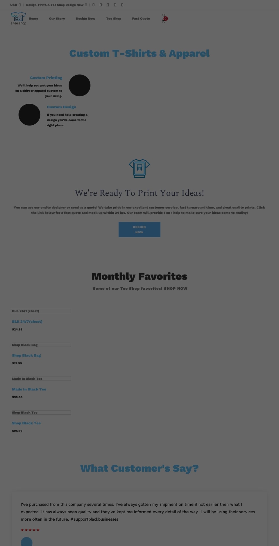ateeshop.com shopify website screenshot