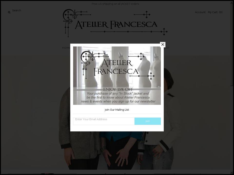 atelfrancesca.com shopify website screenshot