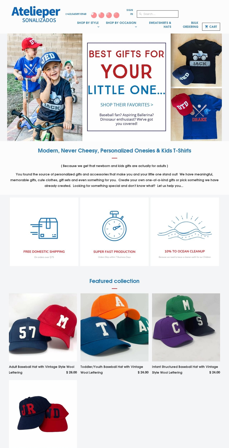 ateliepersonalizados.com shopify website screenshot
