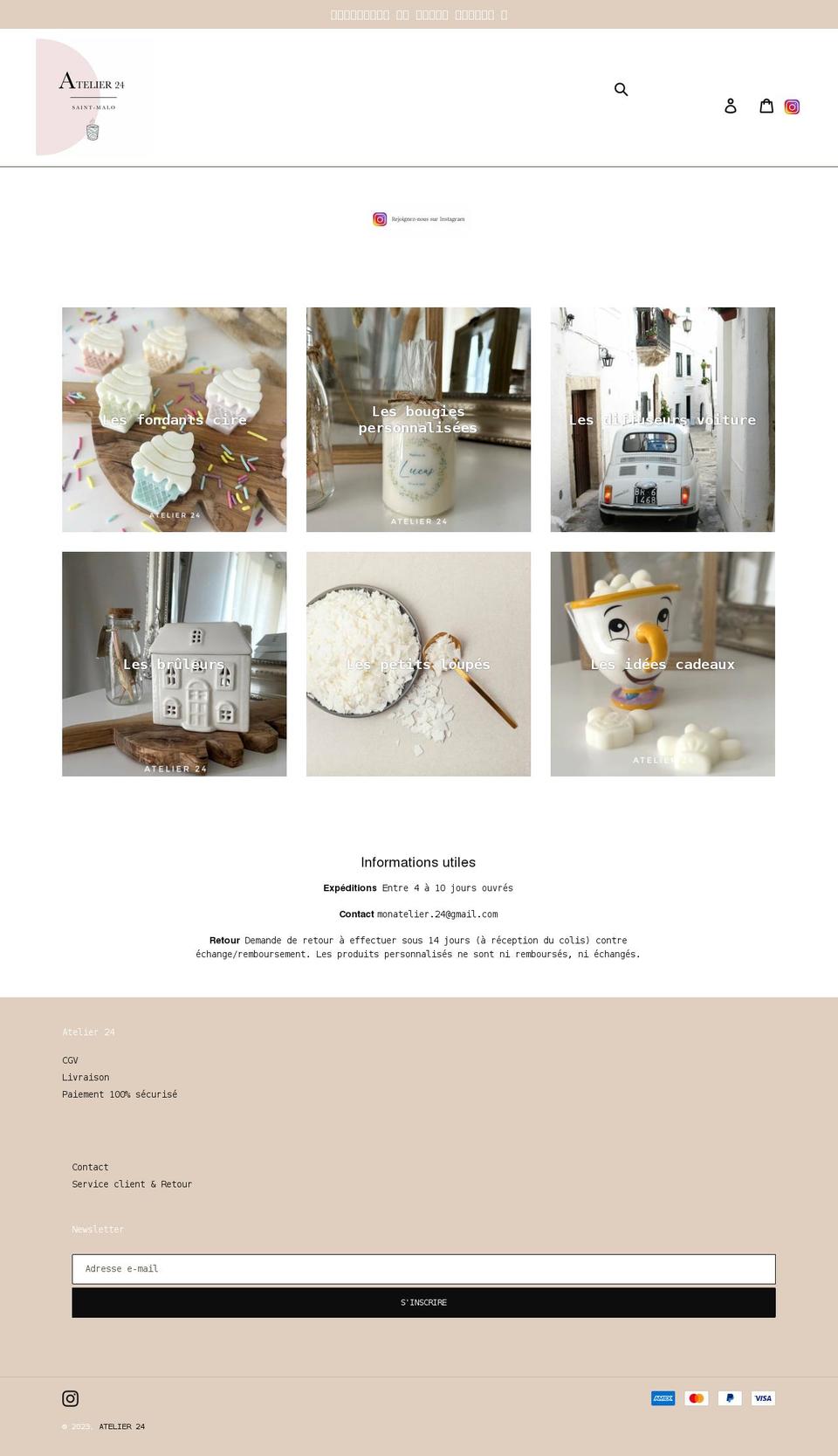 atelier-24.com shopify website screenshot