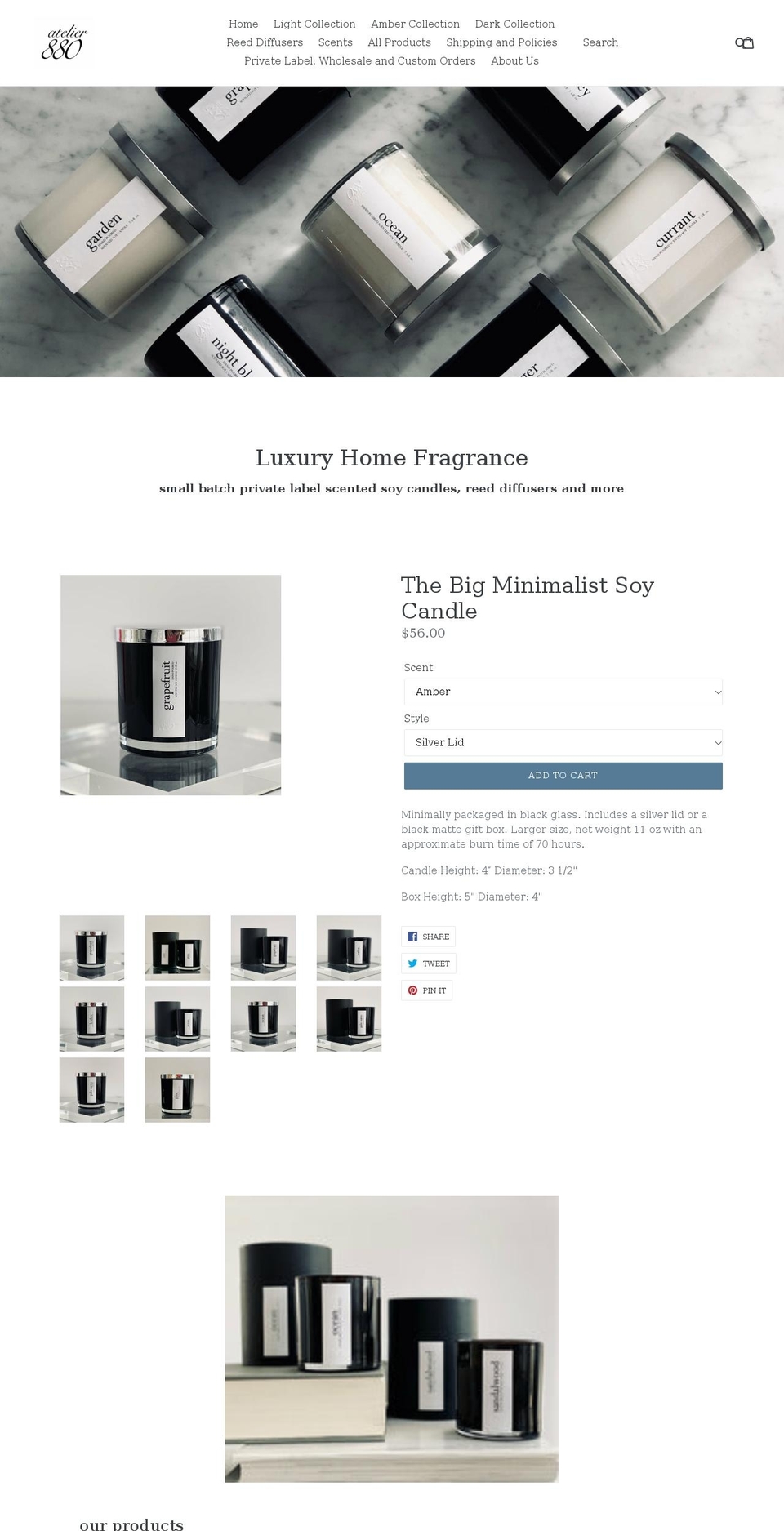 atelier-880.com shopify website screenshot