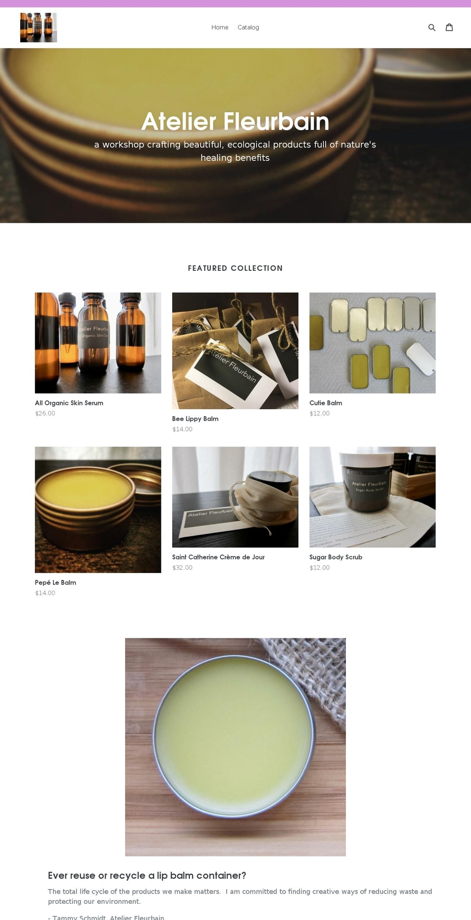 atelier-fleurbain.com — Shopify storefront screenshot