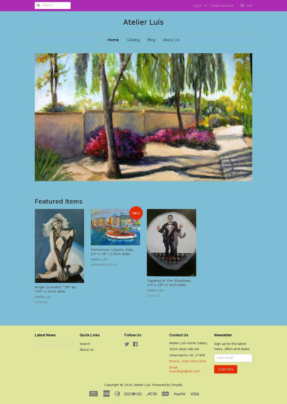 atelier-luis.com — Shopify storefront screenshot