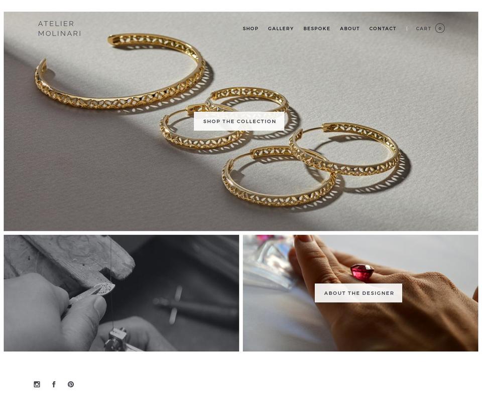 atelier-molinari.com shopify website screenshot