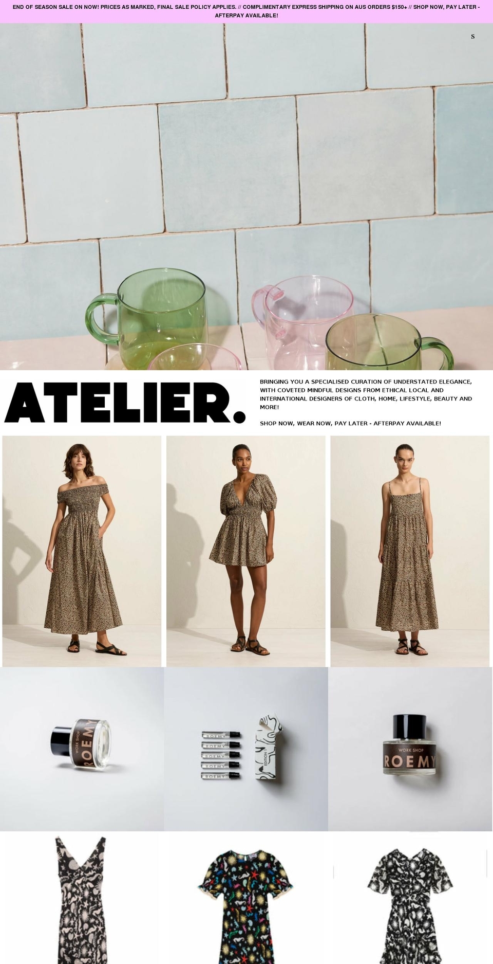 atelier-on-george.myshopify.com shopify website screenshot