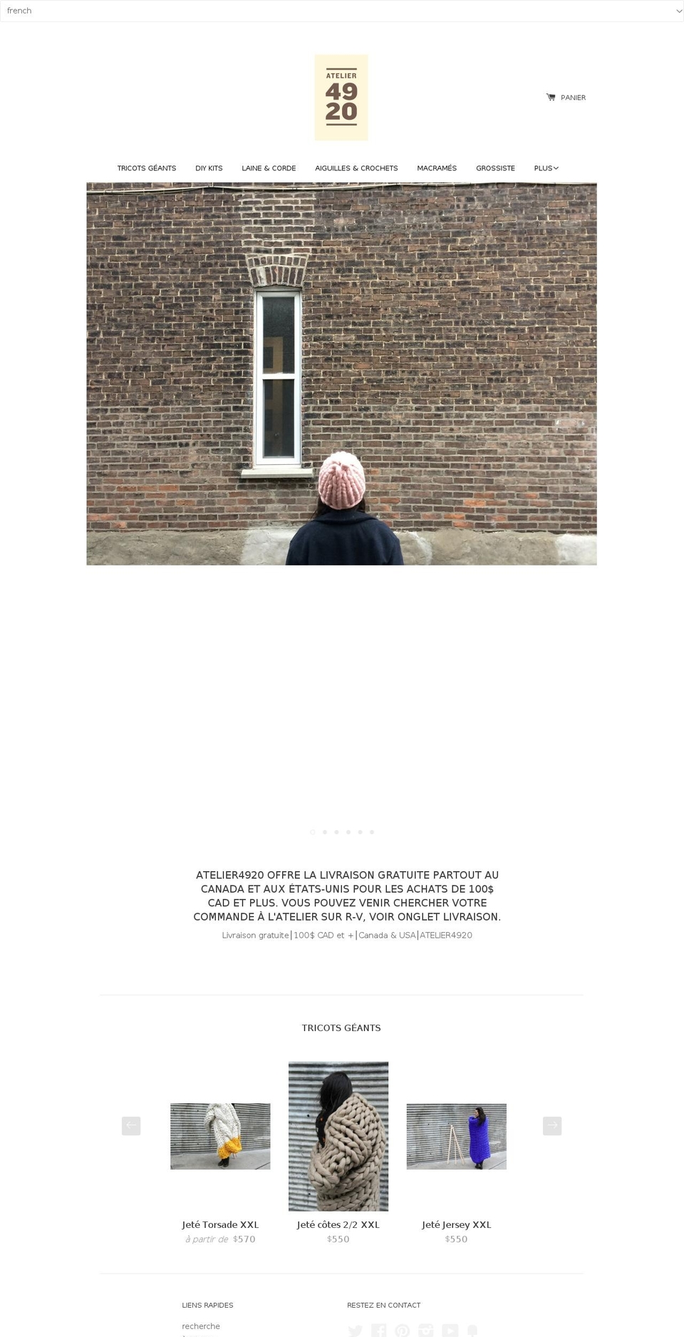 atelier4920.com shopify website screenshot