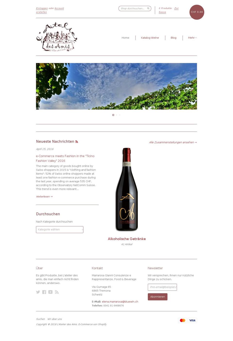 atelieramis.com — Shopify storefront screenshot
