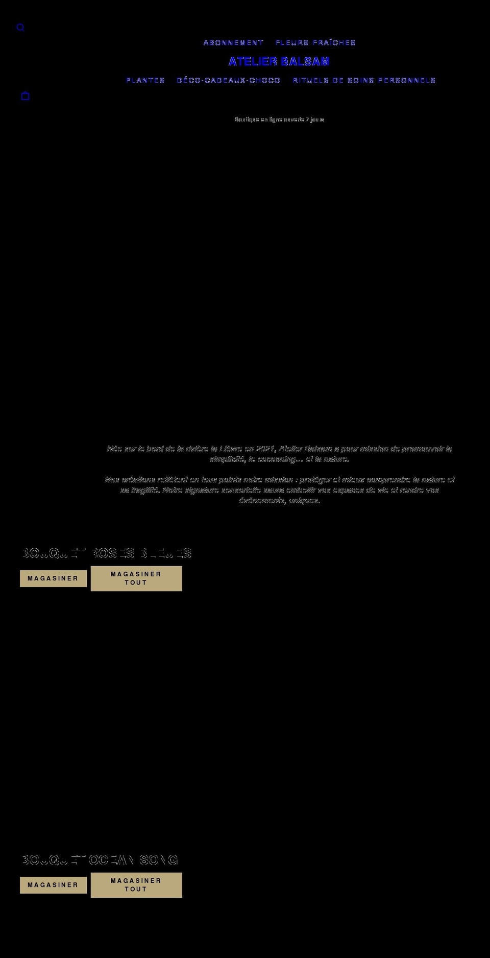 atelierbalsam.com shopify website screenshot