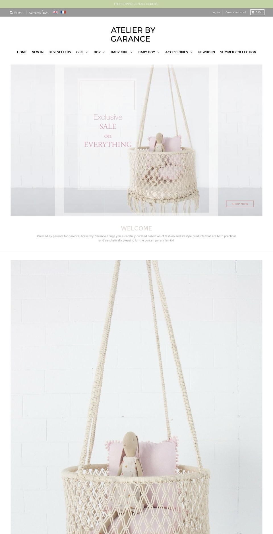 atelierbygarance.com shopify website screenshot