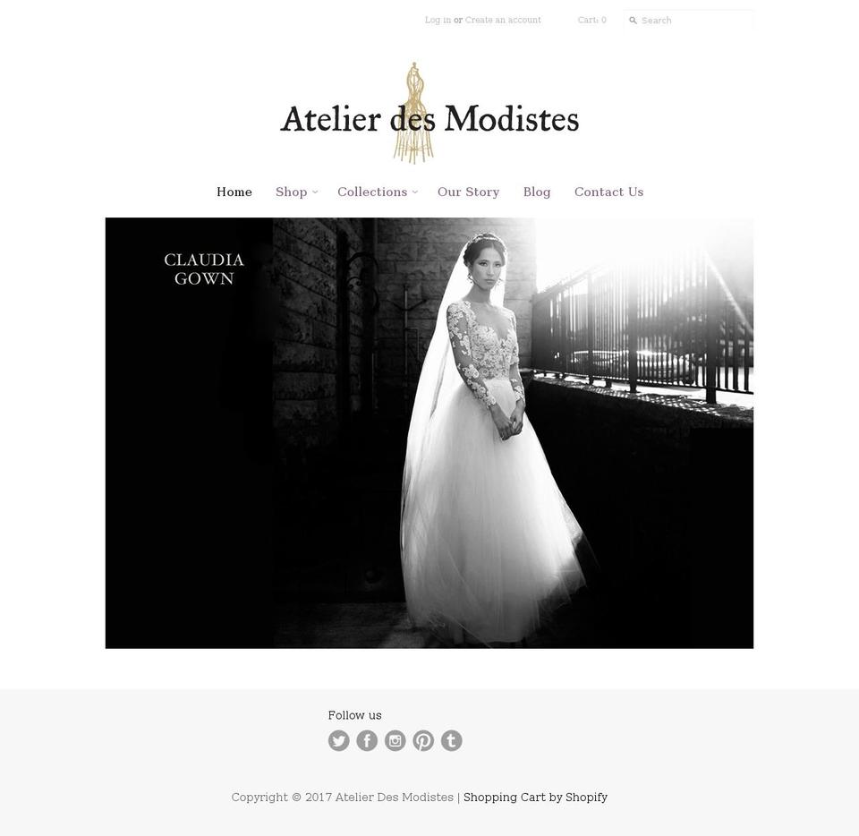 atelierdesmodistes.com shopify website screenshot