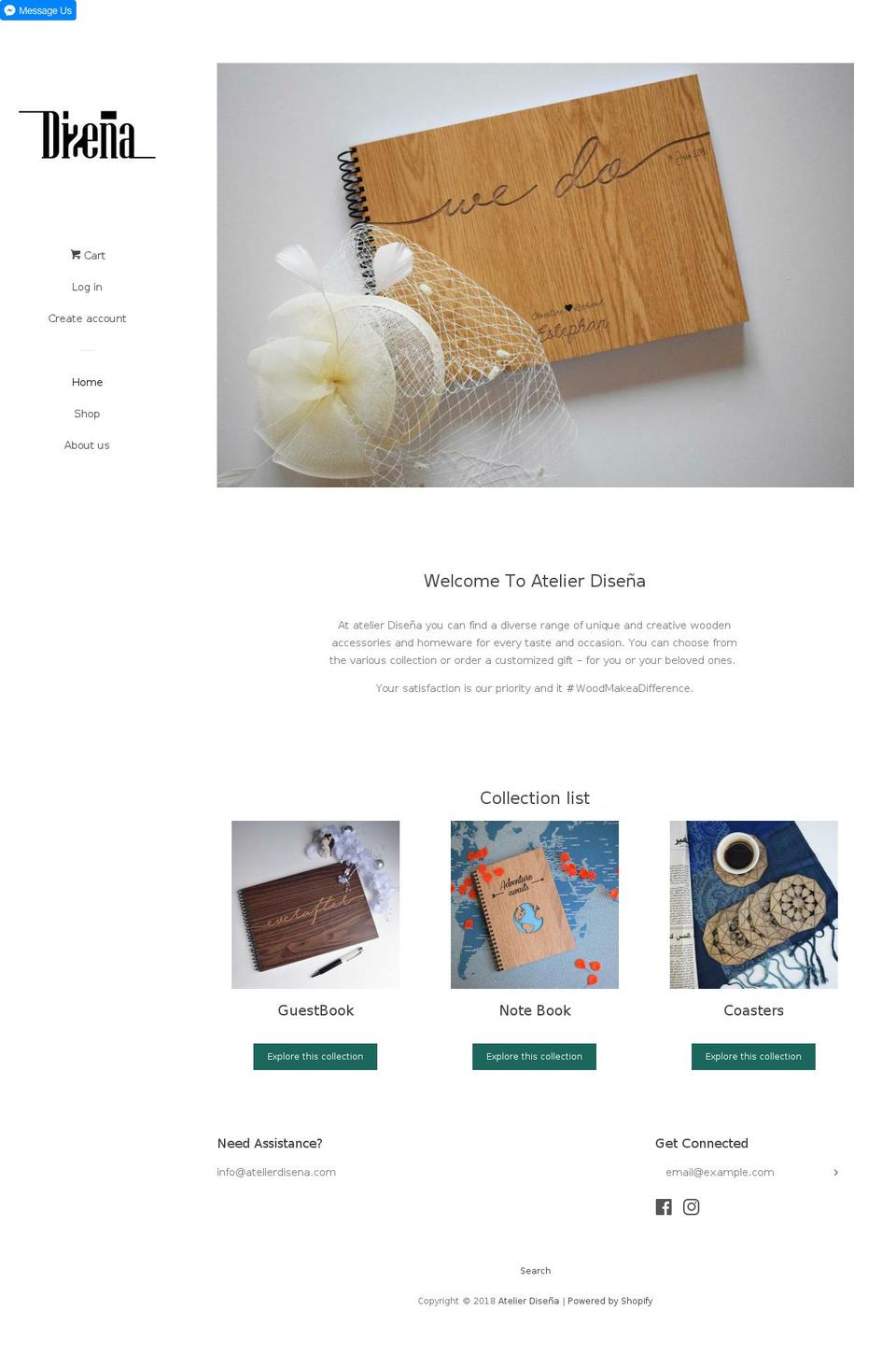 atelierdisena.com — Shopify storefront screenshot