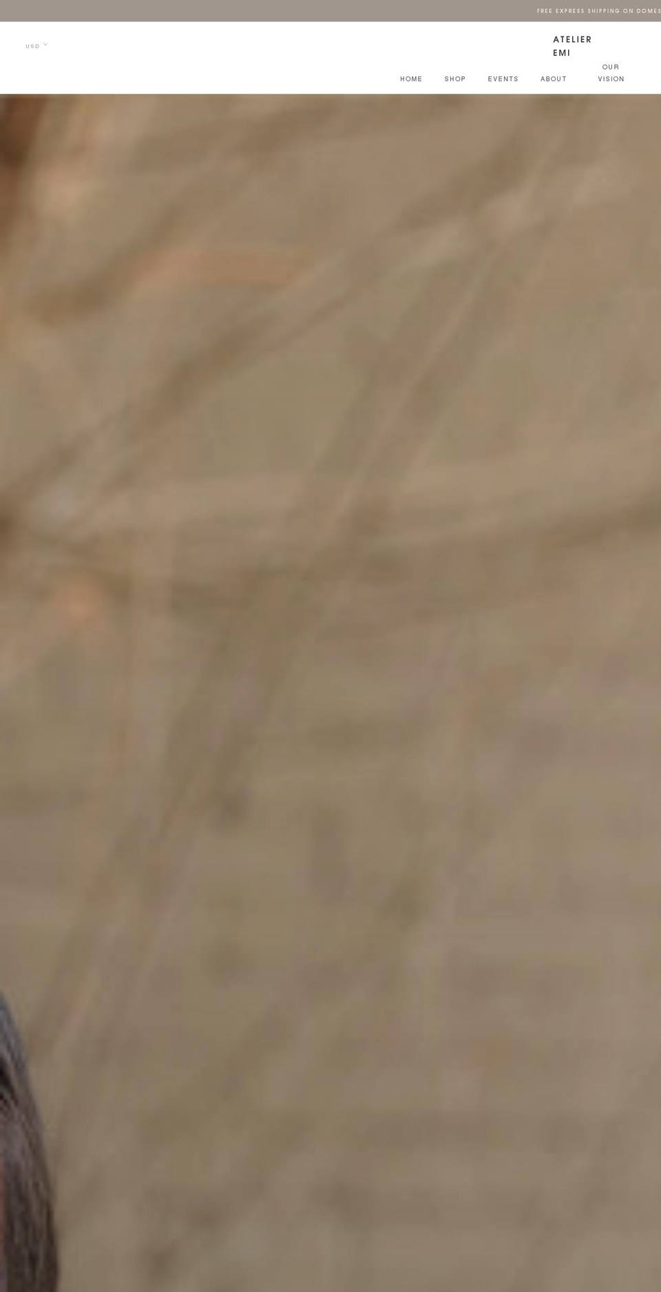 atelieremi.com — Shopify storefront screenshot