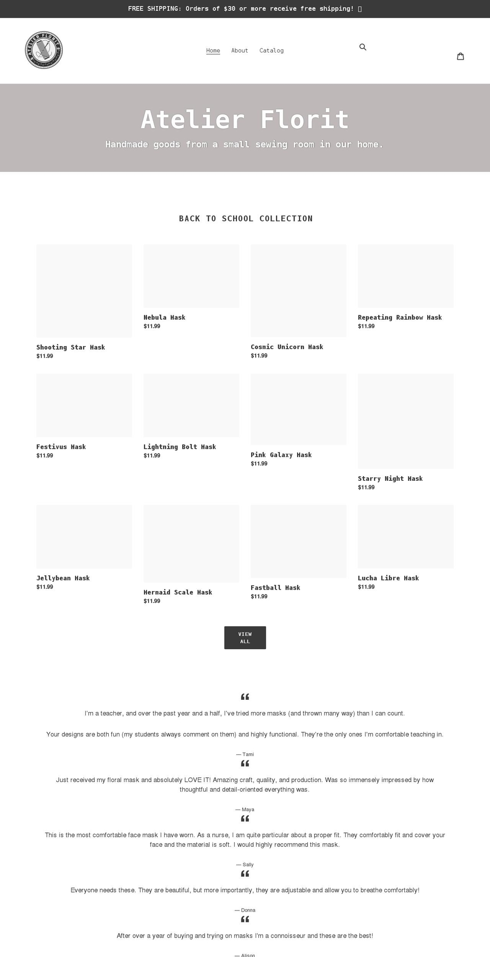 atelierflorit.shop shopify website screenshot