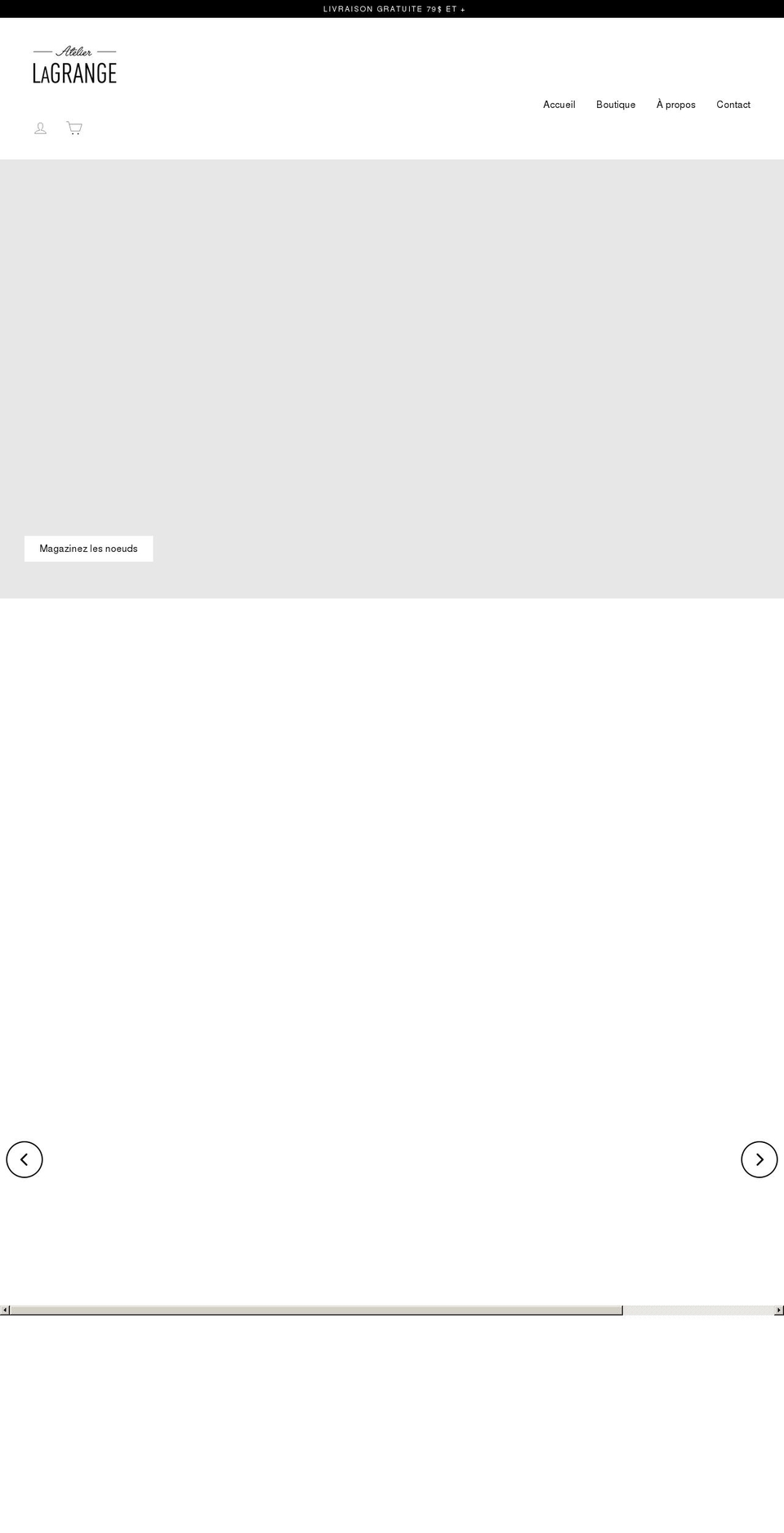 atelierlagrange.com shopify website screenshot