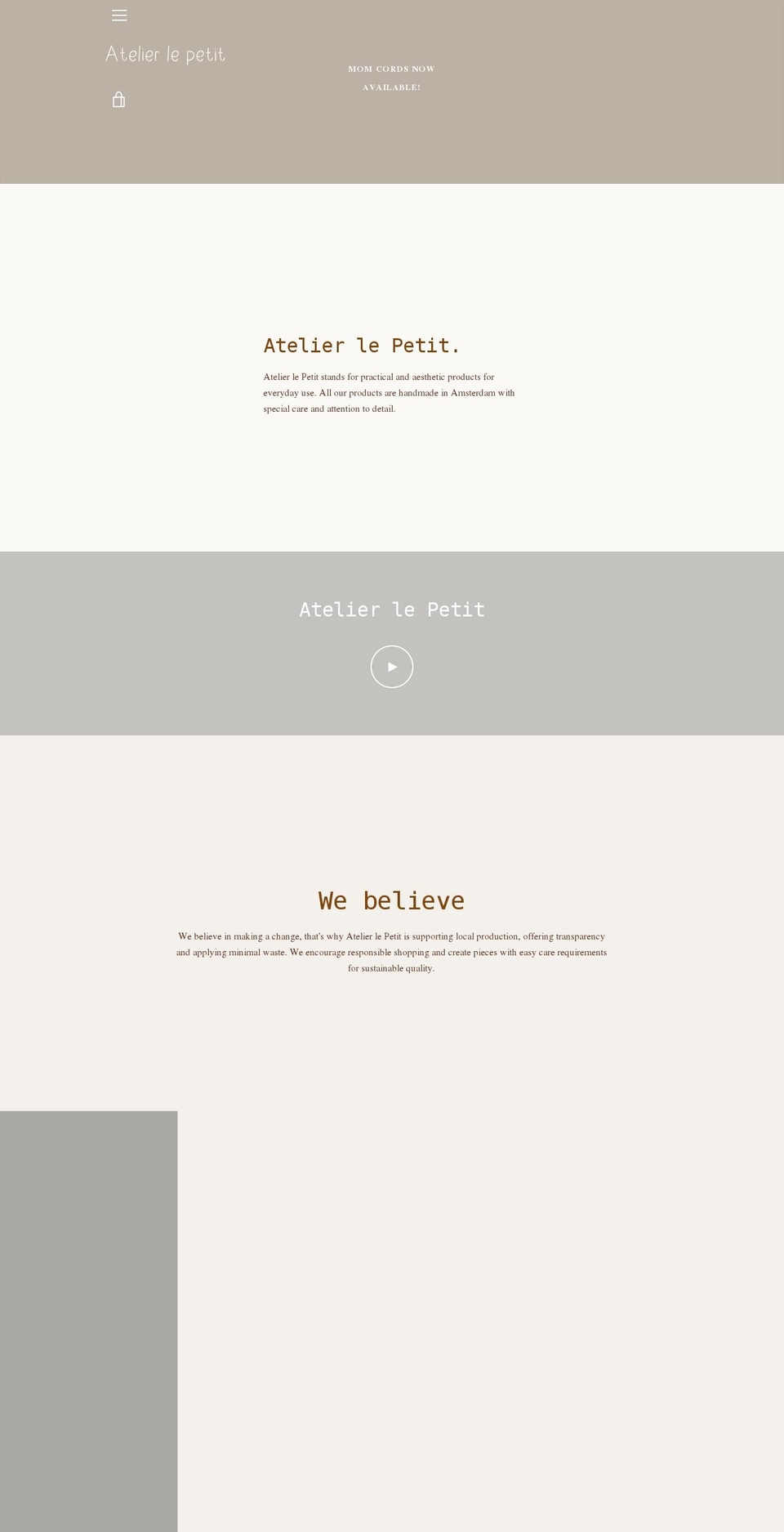 atelierlepetit.com shopify website screenshot