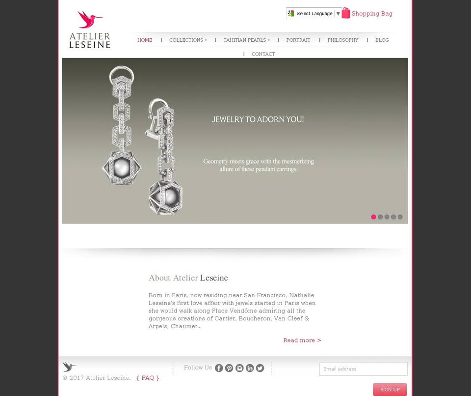 Atelier Leseine Shopify theme site example atelierleseine.com