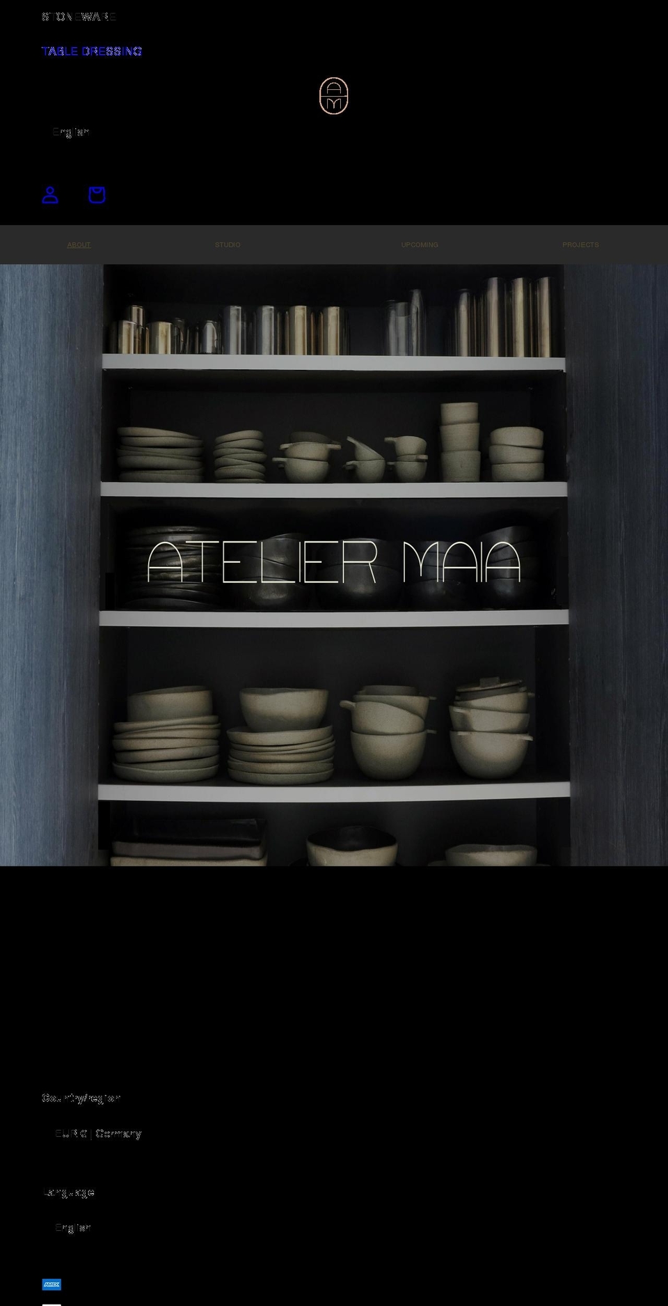 ateliermaia.com shopify website screenshot