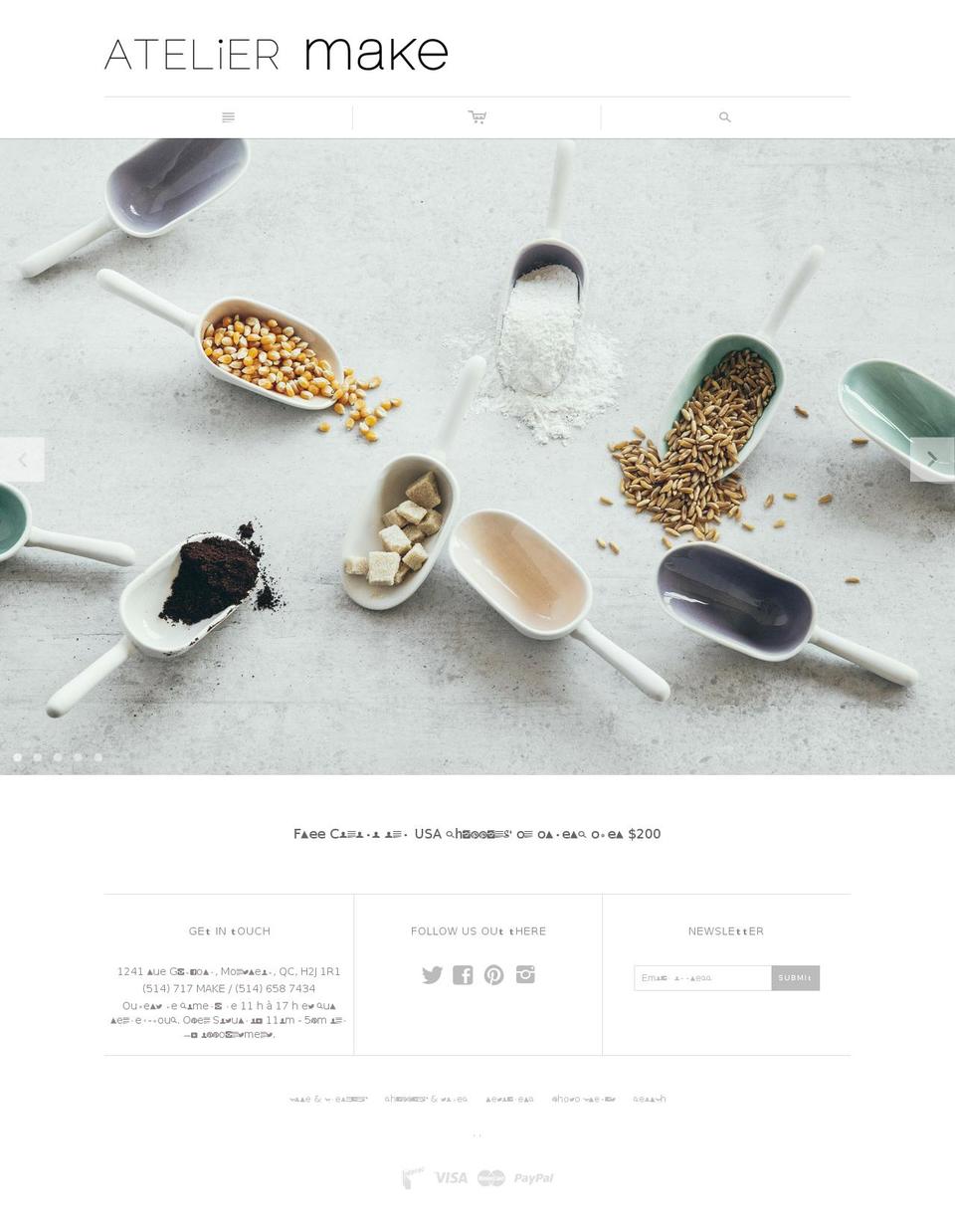 ateliermake.ca shopify website screenshot