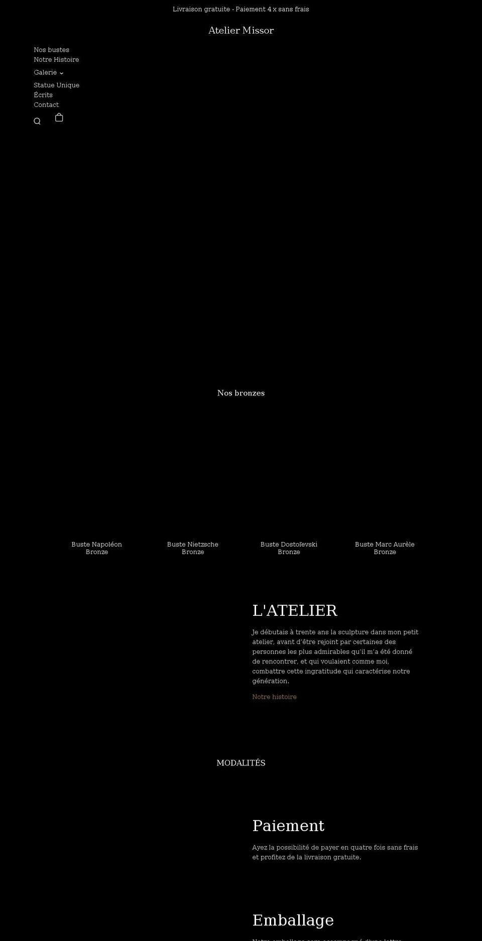 ateliermissor.com shopify website screenshot