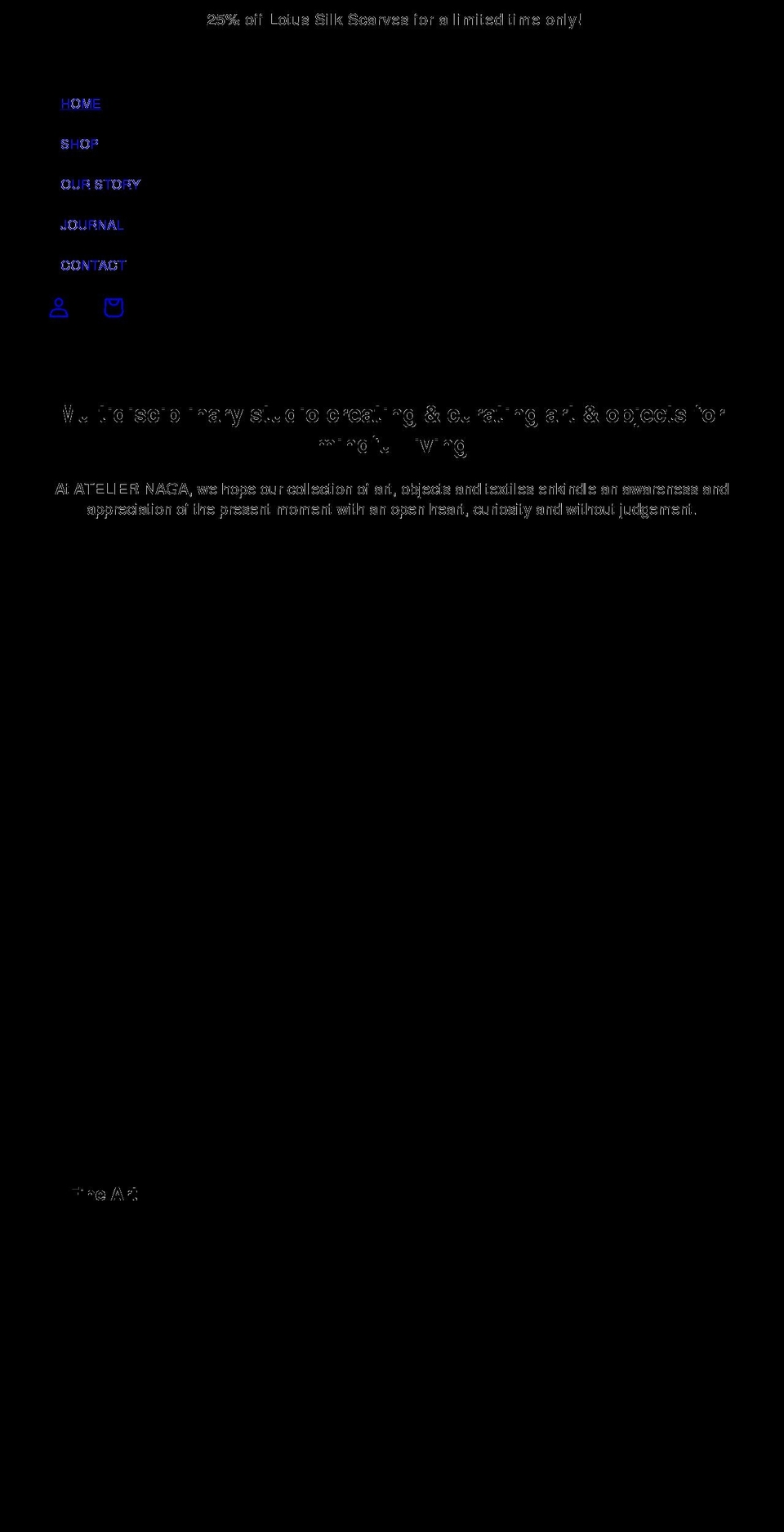 ateliernaga.com shopify website screenshot