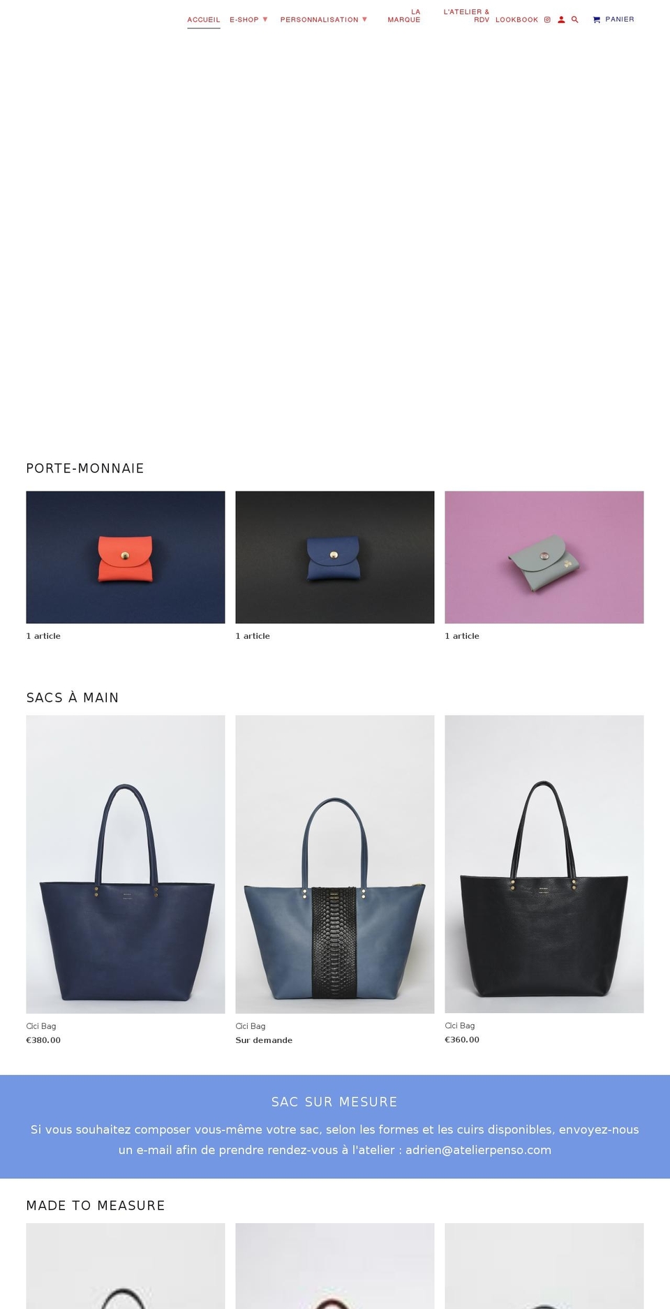 atelierpenso.com shopify website screenshot