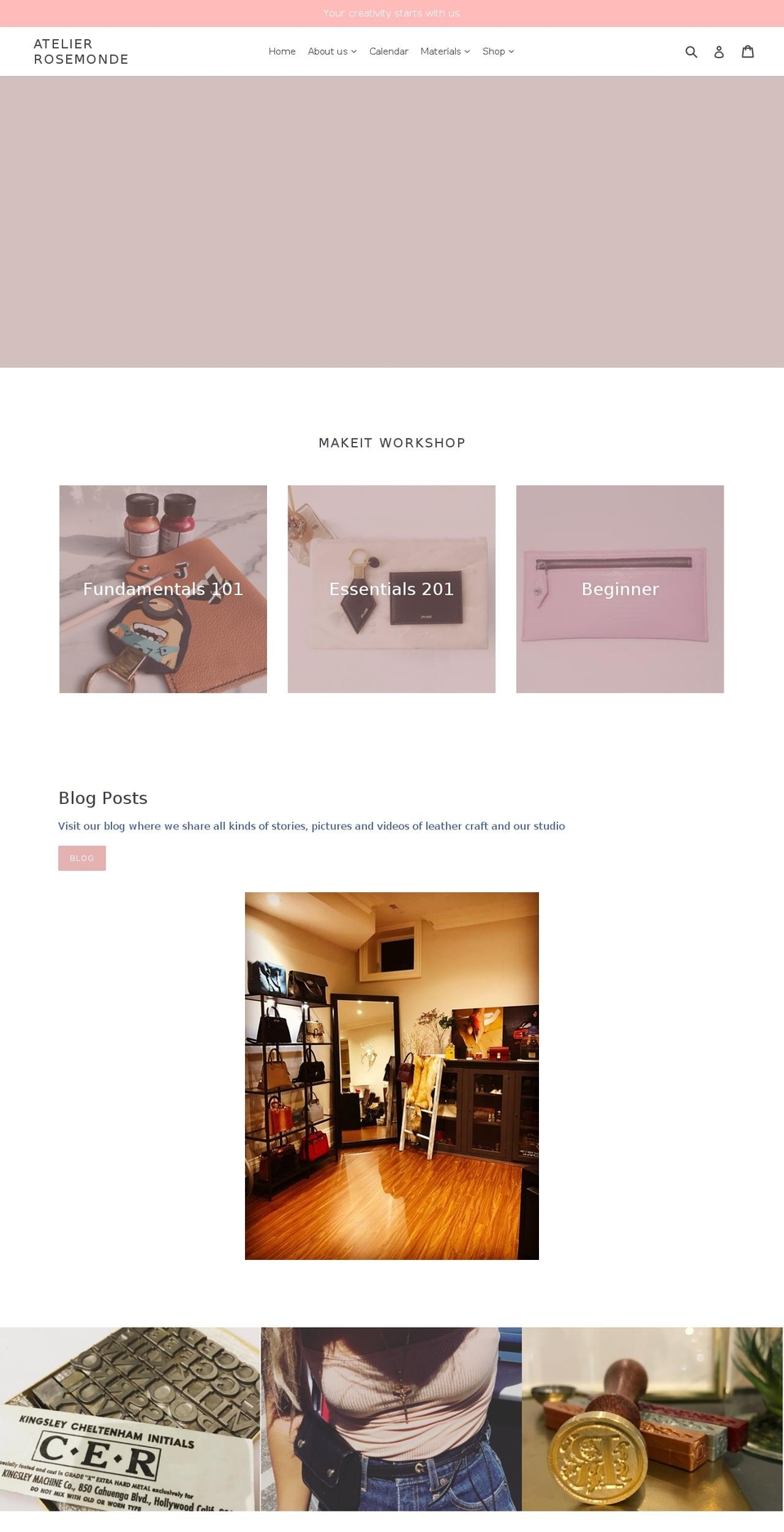 atelierrosemonde.com shopify website screenshot