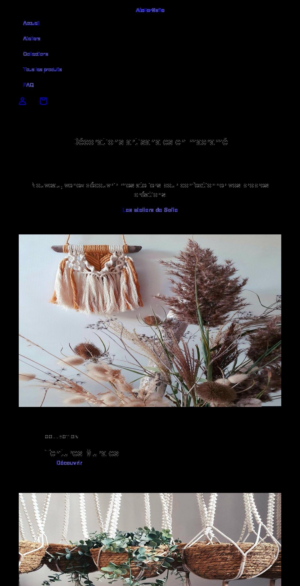 ateliersofie.com shopify website screenshot