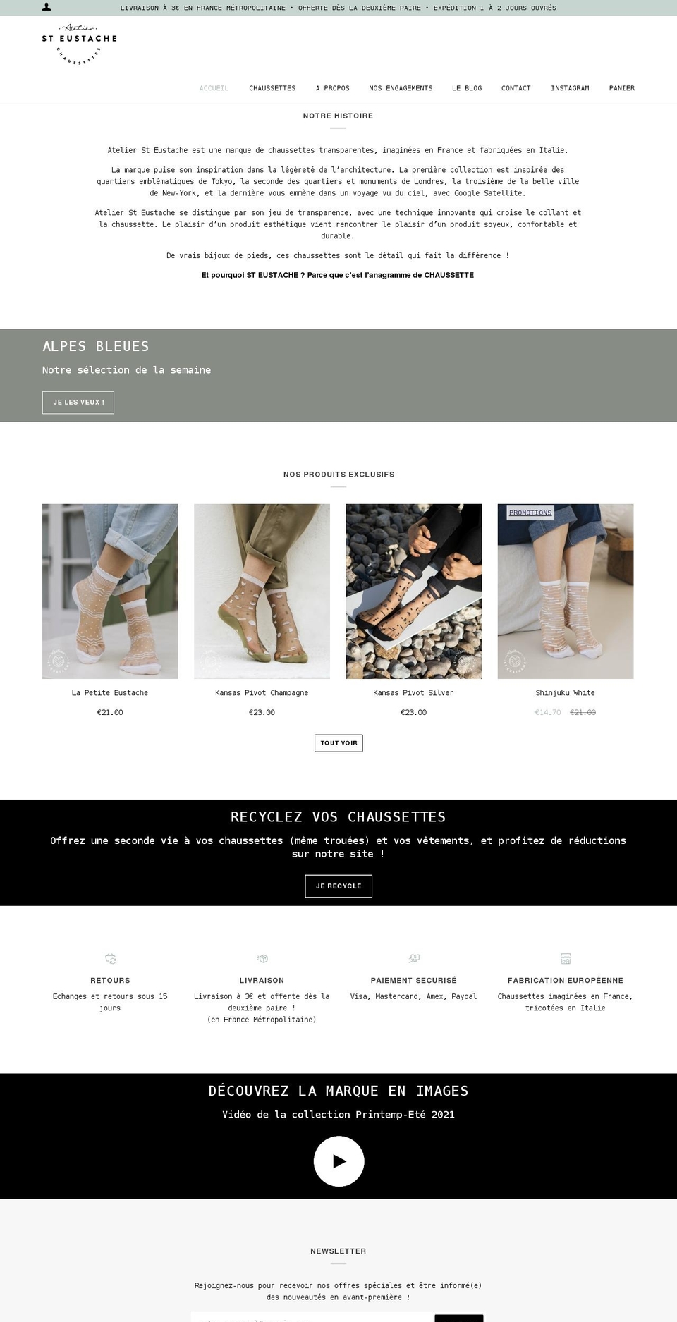 ateliersteustache.fr shopify website screenshot