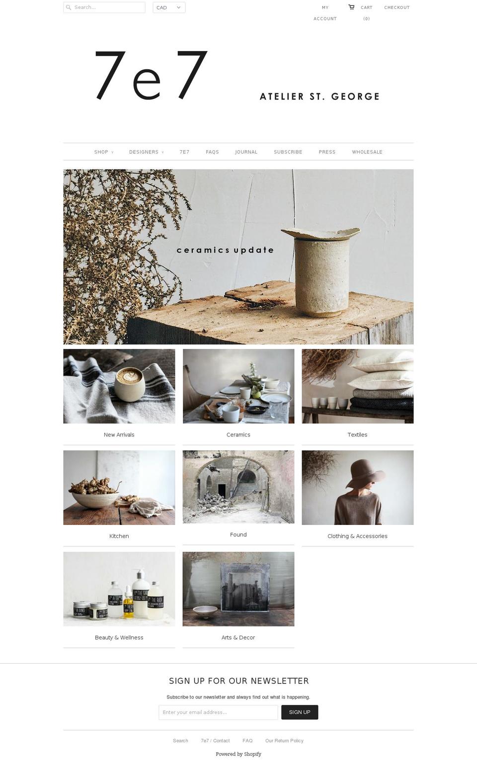 atelierstgeorge.com shopify website screenshot