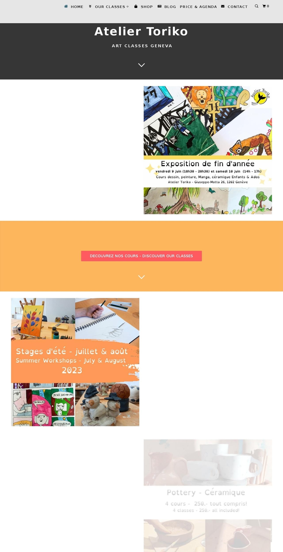 ateliertoriko.com shopify website screenshot