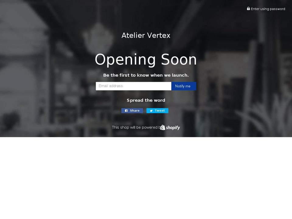 ateliervertex.com shopify website screenshot