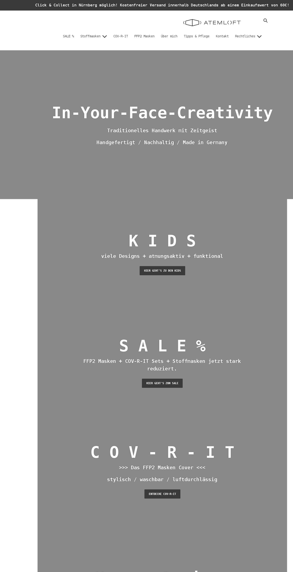 atemloft.com shopify website screenshot