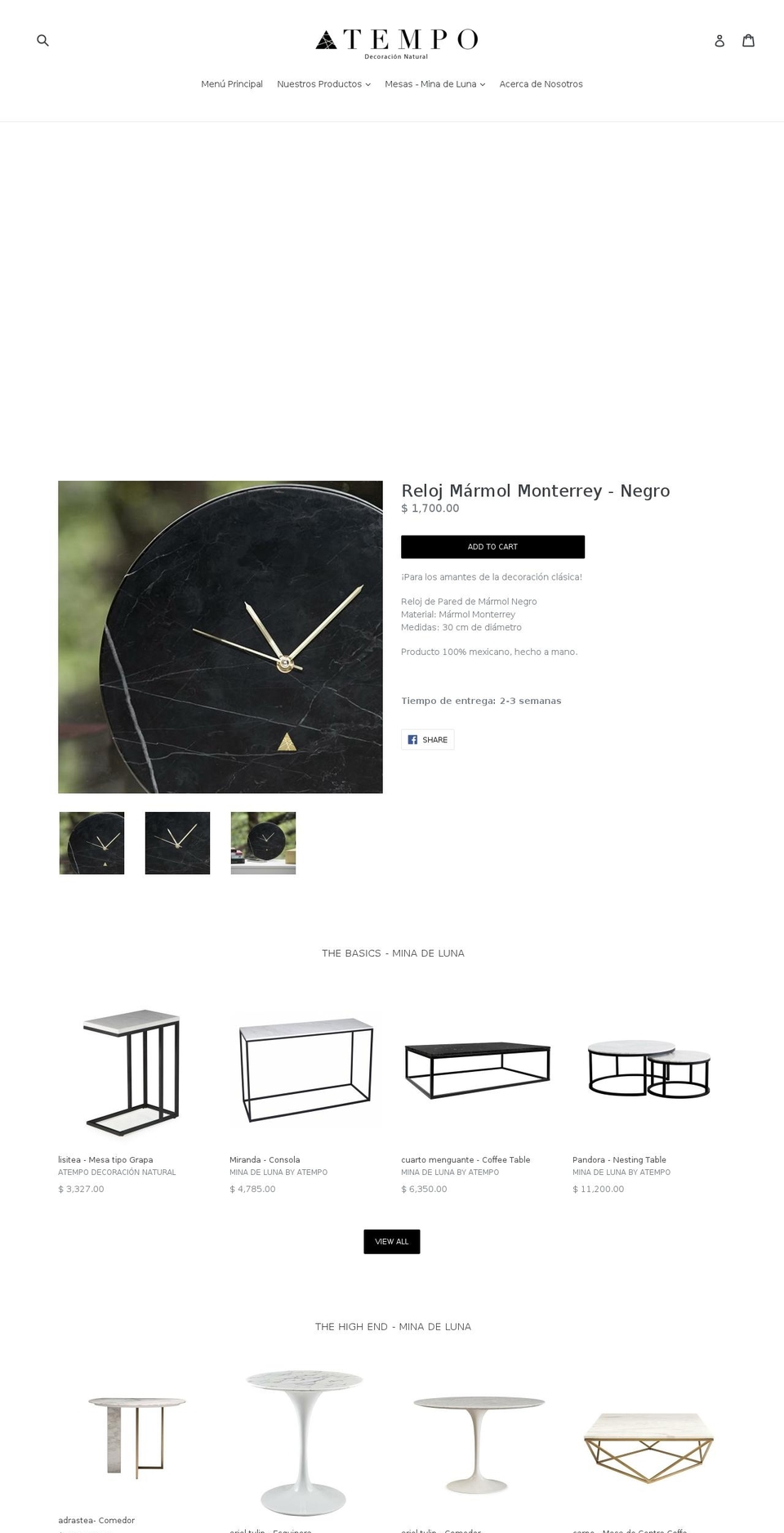 atempomx.com — Shopify storefront screenshot