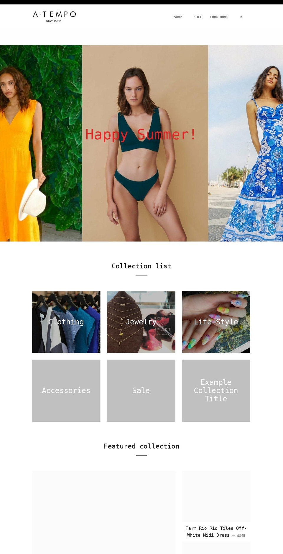 atemponewyork.com shopify website screenshot