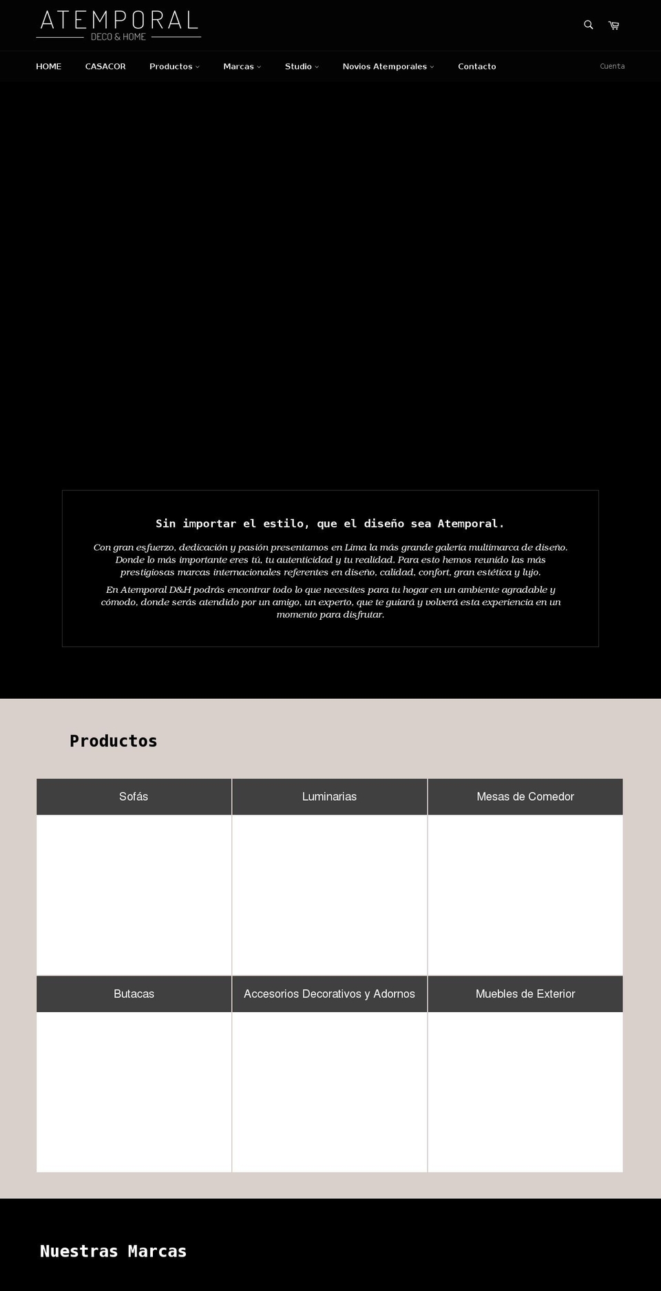 atemporaldyh.com shopify website screenshot