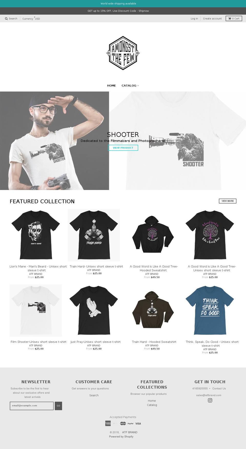 atfbrand.com — Shopify storefront screenshot