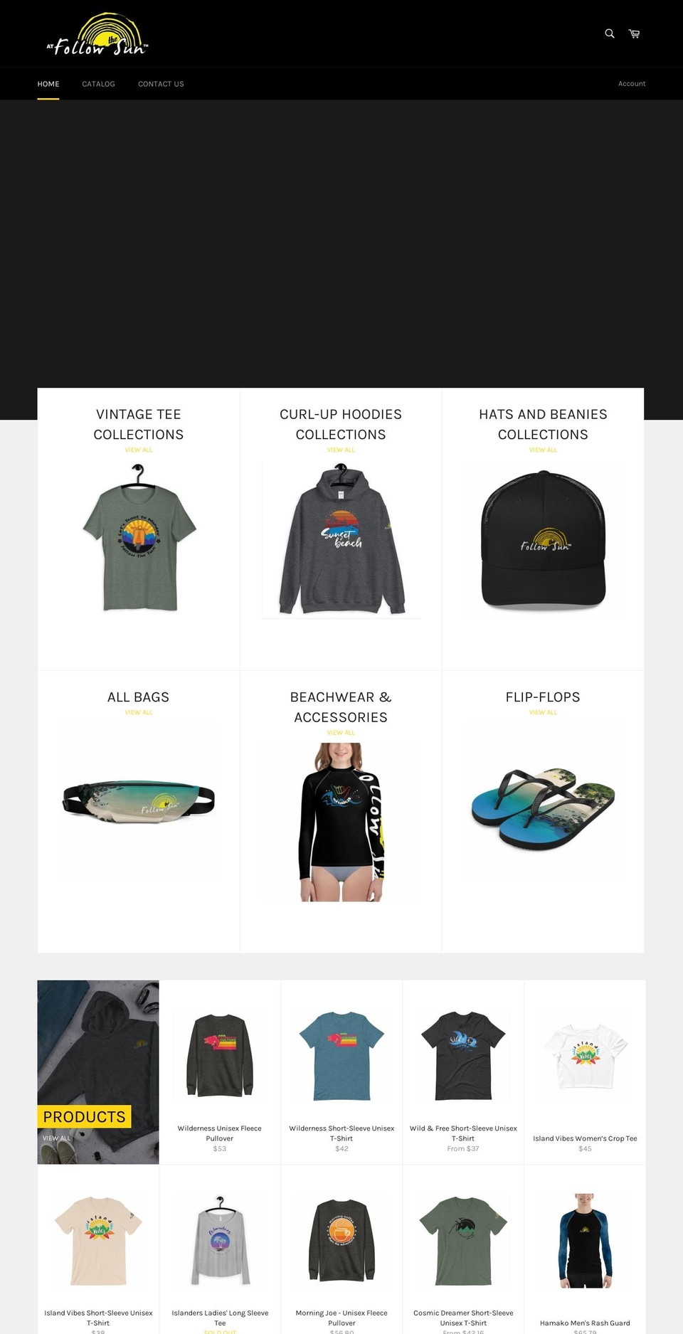 atfollowthesun.com shopify website screenshot