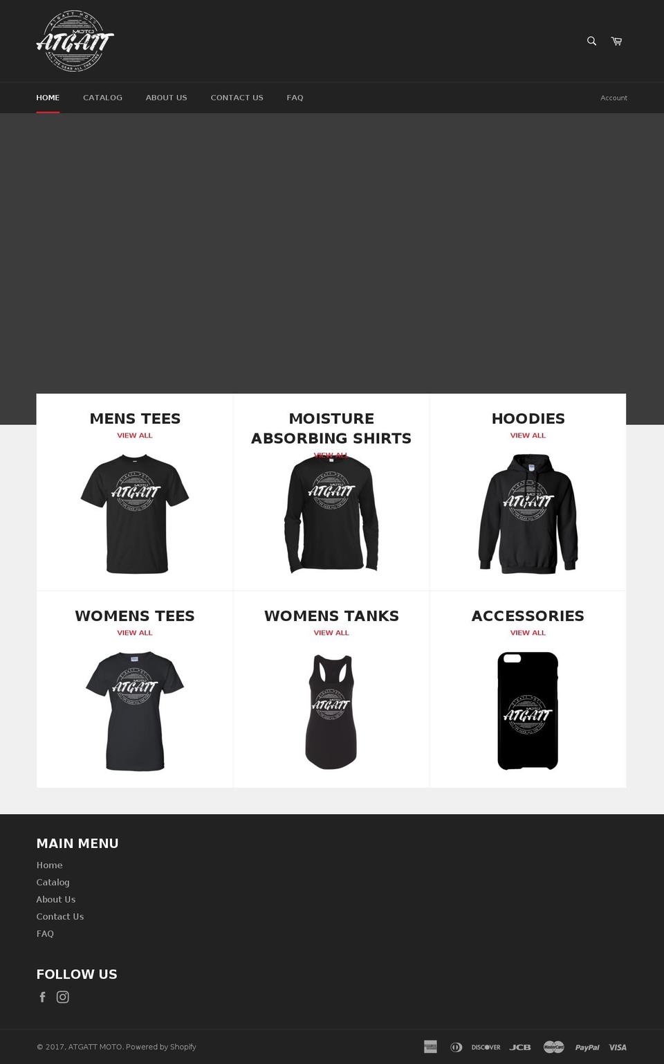 atgattmoto.com shopify website screenshot