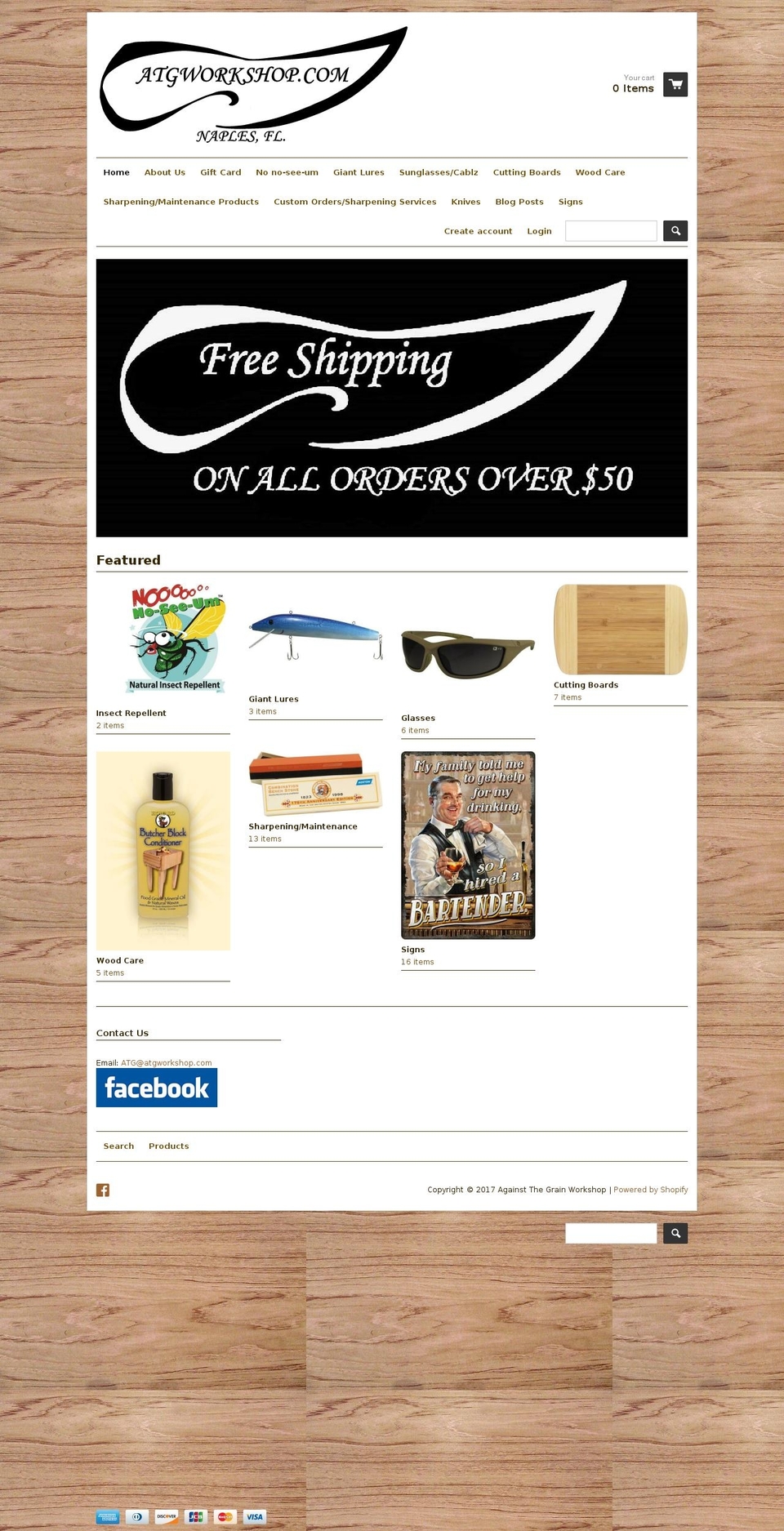 atgworkshop.com shopify website screenshot